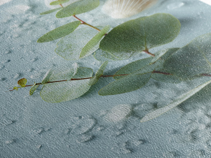 Spa Eucalyptus Branch Canvas Print, Bathroom Art, Contemporary Art, Bathroom Decor, Spa, Framed Wall Art, Dog Portrait, BAT-2x3-58