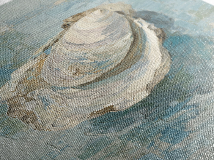 Oyster Shell Study Framed Canvas Print, Bathroom Art, Wall Decor, Bathroom Decor, Fine Art, Spa, Contemporary Art, Wall Art, BAT-2x3-6
