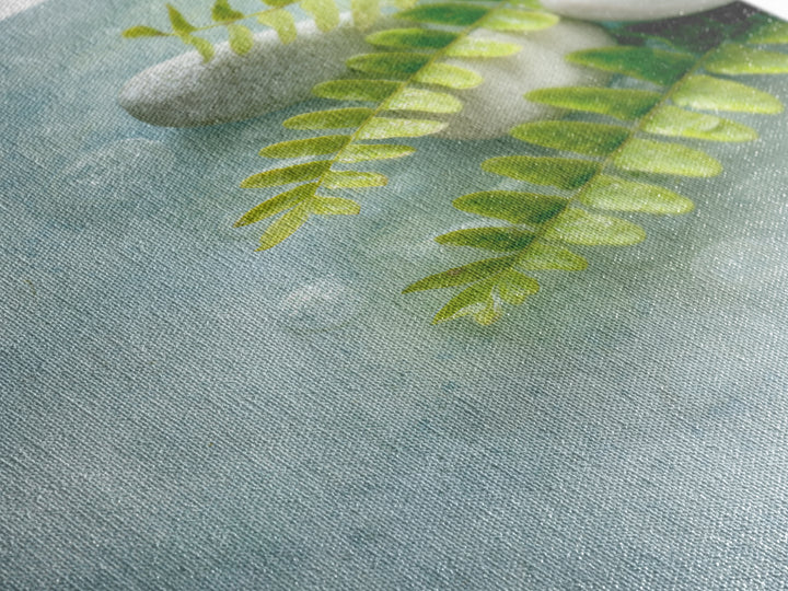 Green Fern Frond Closeup Canvas Print, Bathroom Art, Room Decor, Bathroom Decor, Oil Painting, Spa, Custom Pet Portrait, BAT-2x3-66