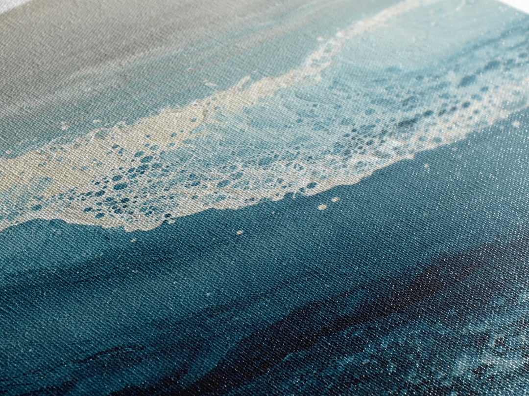 Calming Blue Ocean Wave Study Canvas Print, Bathroom Art, Digital Wall Art, Bathroom Decor, Fine Art, Spa, Unique Wall Art, BAT-2x3-81