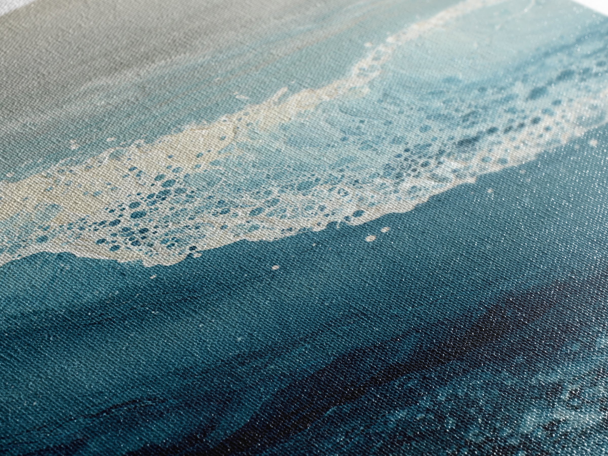 Calming Blue Ocean Wave Study Canvas Print, Bathroom Art, Digital Wall Art, Bathroom Decor, Fine Art, Spa, Unique Wall Art, BAT-2x3-81