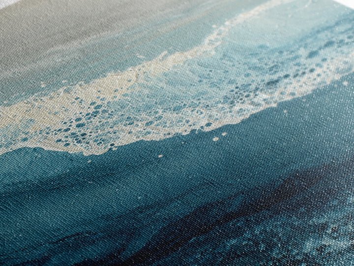 Calming Blue Ocean Wave Study Canvas Print, Bathroom Art, Digital Wall Art, Bathroom Decor, Fine Art, Spa, Unique Wall Art, BAT-2x3-81