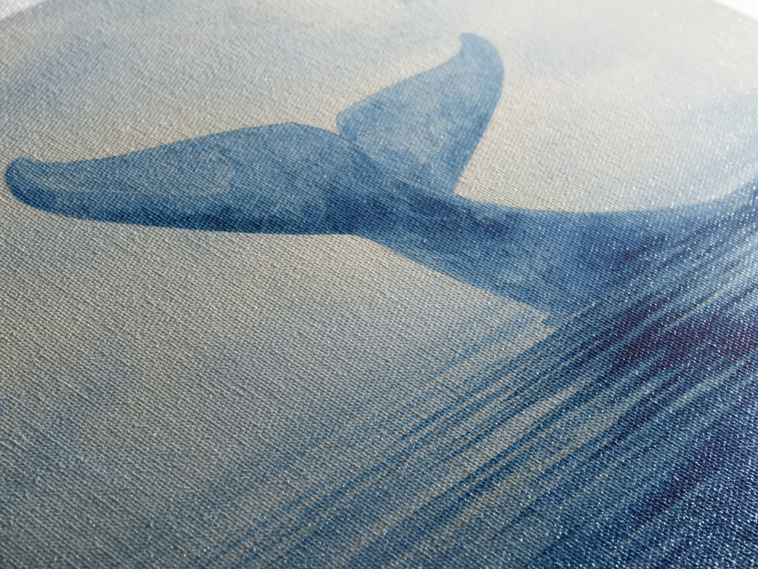 Watercolor Whale Tail Canvas Print, Bathroom Art, Digital Wall Art, Bathroom Decor, Spa, Unique Wall Art, Modern Wall Art, BAT-2x3-95