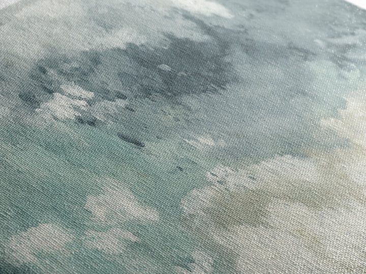 Soft Cloud and Rain Composition Canvas Print, Bathroom Art, Statement Artwork, Bathroom Decor, Fine Art, Spa, Digital Art, BAT-3x1-35