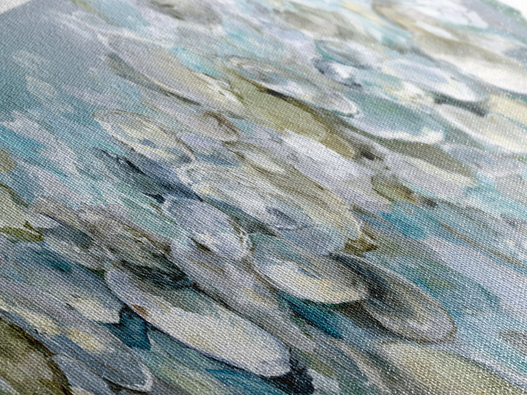 Oyster Shell Study Canvas Print, Bathroom Art, Bathroom Wallpaper, Bathroom Decor, Oil Painting, Spa, Luxury Decor, Art Print, BAT-3x1-62