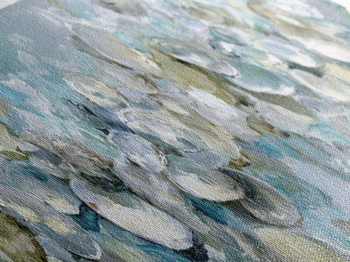 Oyster Shell Study Canvas Print, Bathroom Art, Bathroom Wallpaper, Bathroom Decor, Oil Painting, Spa, Luxury Decor, Art Print, BAT-3x1-62