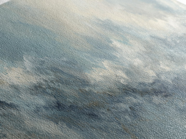Soft Cloud and Rain Composition Canvas Print, Bathroom Art, Poster, Bathroom Decor, Fine Art, Spa, Dopamine Decor, BAT-3x1-83