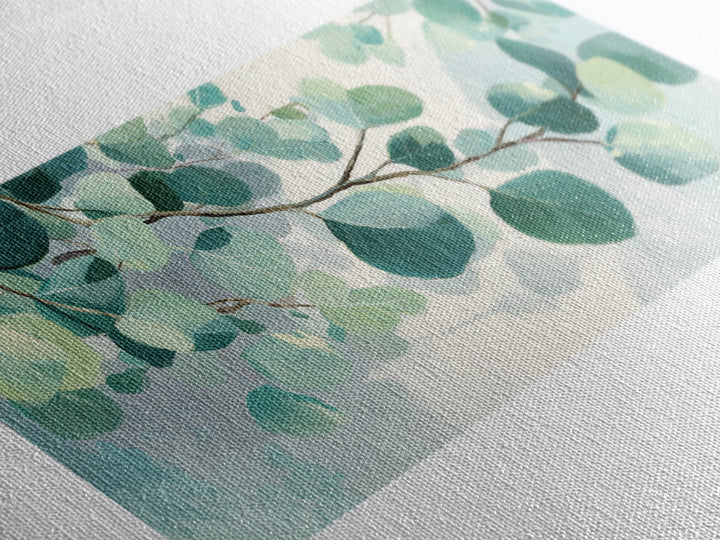 Spa Eucalyptus Branch Canvas Print, Bathroom Art, Wall Hanging, Bathroom Decor, Oil Painting, Spa, Modern Art, BAT-3x2-30