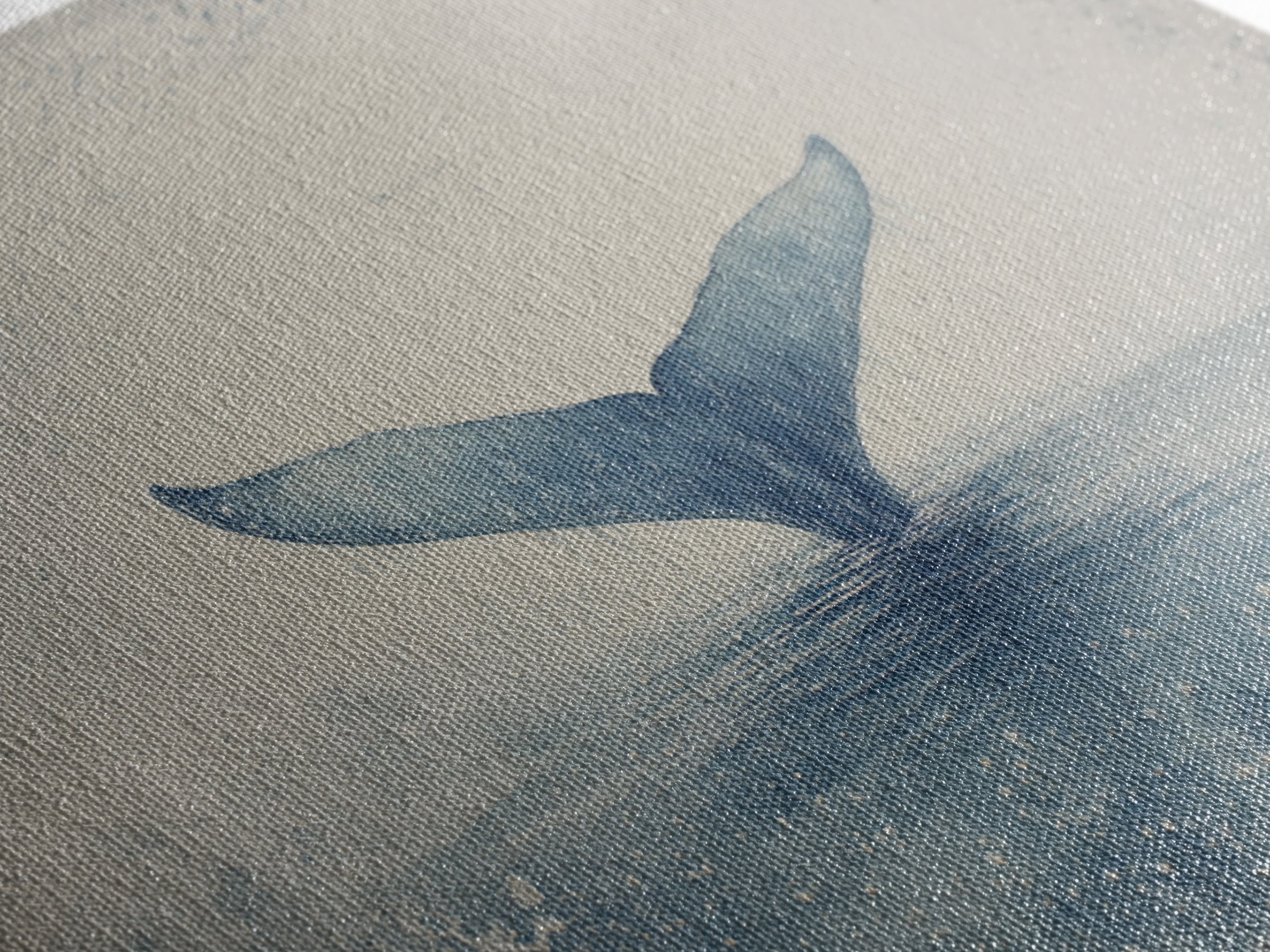 Watercolor Whale Tail Canvas Print, Bathroom Art, Trendy Wall Art, Bathroom Decor, Fine Art, Spa, Textured Painting, BAT-3x2-67