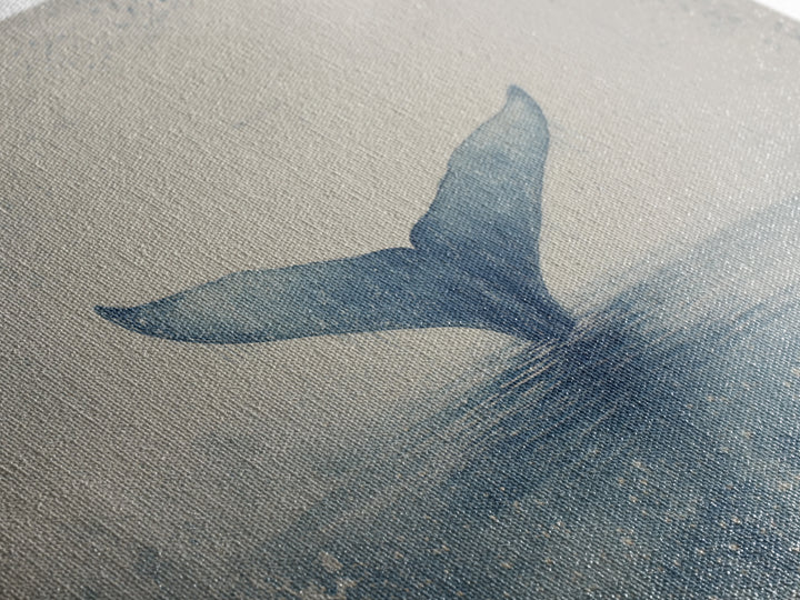 Watercolor Whale Tail Canvas Print, Bathroom Art, Trendy Wall Art, Bathroom Decor, Fine Art, Spa, Textured Painting, BAT-3x2-67