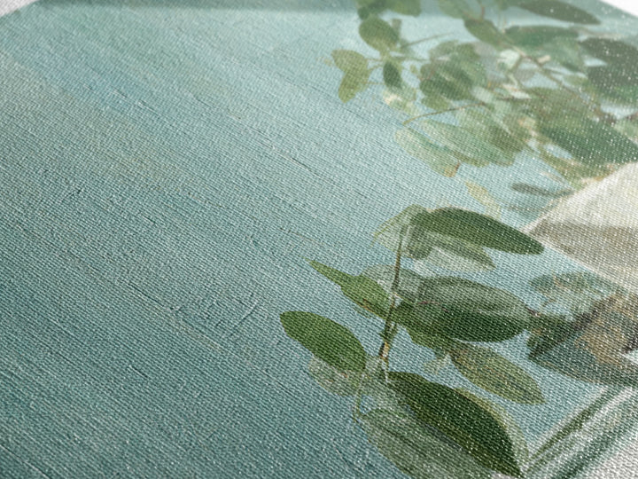 Sunlit Window Plant Shadow on Plaster Canvas Print, Bathroom Art, Bathroom Decor, Abstract Art, Spa, Funny Bathroom Art, BAT-3x2-94
