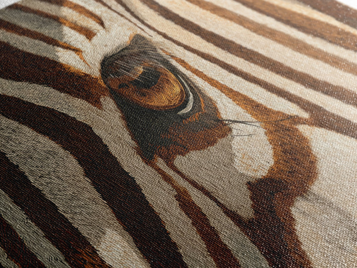 Zebra Stripe Closeup as Graphic Abstraction Canvas Print, Black and White Art, Canvas Print, Living Room Decor, Monochrome, BAW-2x1-100