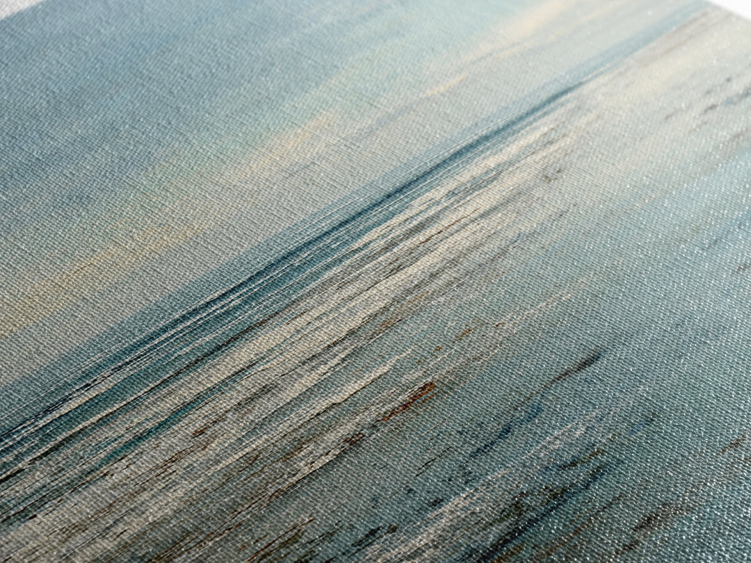 Abstract Ocean Horizon Canvas Print, Beach Art, Room Decor, Coastal Decor, Fine Art, Shore, Original Painting, Digital Wall Art, BEA-1x3-28
