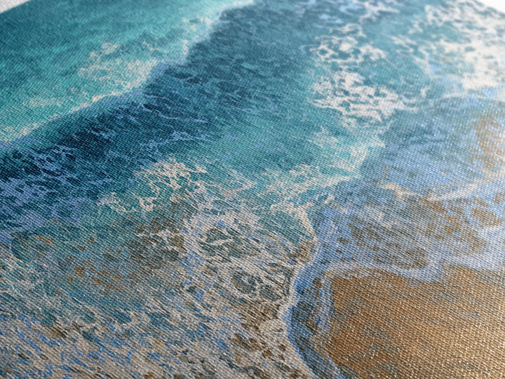 Aerial Turquoise Shoreline Canvas Print, Beach Art, Wall Art, Coastal Decor, Fine Art, Shore, Abstract Art, Printable Art, BEA-2x1-21