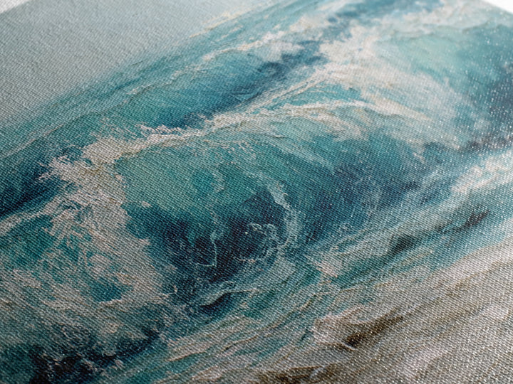 Stormy Ocean Wave Canvas Print, Beach Art, Original Painting, Coastal Decor, Fine Art, Shore, Nautical Decor, Coastal Wall Art, BEA-2x1-53