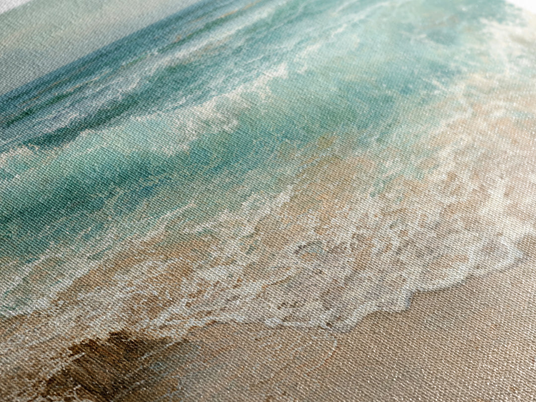 Mediterranean Cove with Clear Water Canvas Print, Beach Art, Printable Wall Art, Coastal Decor, Shore, Living Room Wall Art, BEA-2x1-64