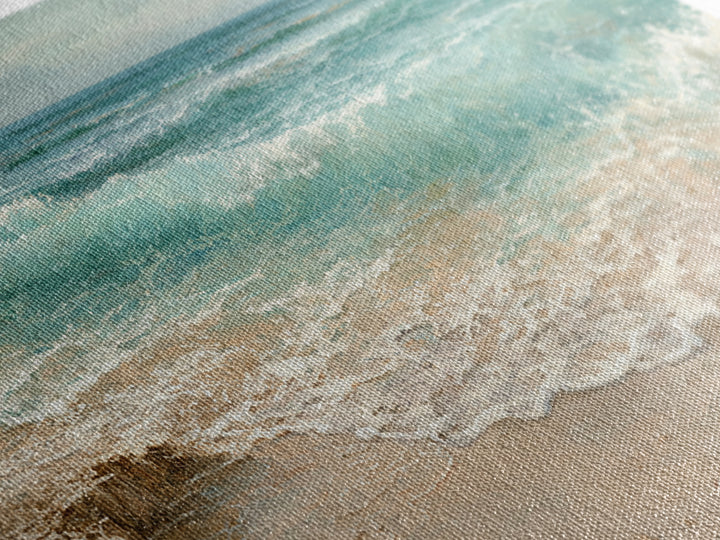 Mediterranean Cove with Clear Water Canvas Print, Beach Art, Printable Wall Art, Coastal Decor, Shore, Living Room Wall Art, BEA-2x1-64