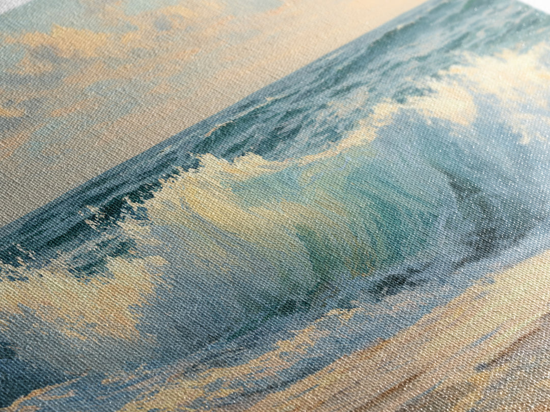 Stormy Ocean Wave Canvas Print, Beach Art, Original Painting, Coastal Decor, Fine Art, Shore, Nautical Decor, Coastal Wall Art, BEA-2x1-77