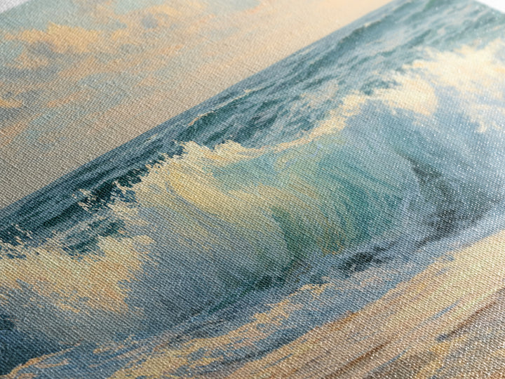 Stormy Ocean Wave Canvas Print, Beach Art, Original Painting, Coastal Decor, Fine Art, Shore, Nautical Decor, Coastal Wall Art, BEA-2x1-77