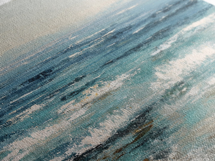 Abstract Ocean Horizon Framed Canvas Print, Beach Art, Wall Art Print, Coastal Decor, Shore, Beach Prints, Gallery Decor, BEA-2x1-84