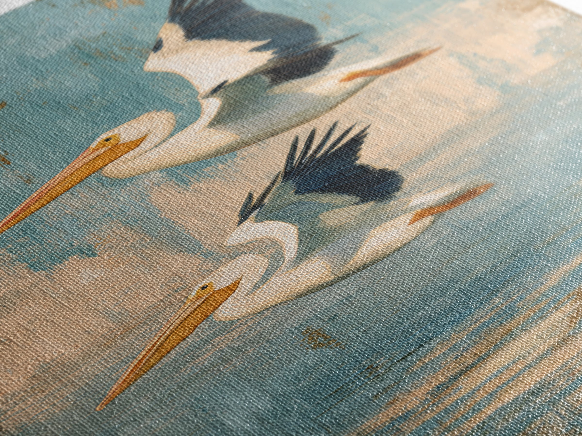 Pelicans Flying Low Canvas Print, Beach Art, Abstract Art, Coastal Decor, Fine Art, Shore, Modern Art, Beach Wall Art, BEA-2x3-99
