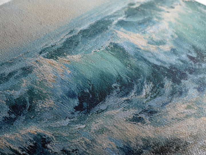 Stormy Ocean Wave Canvas Print, Beach Art, Gallery Decor, Coastal Decor, Fine Art, Shore, Contemporary Art, Wall Art, BEA-3x1-97