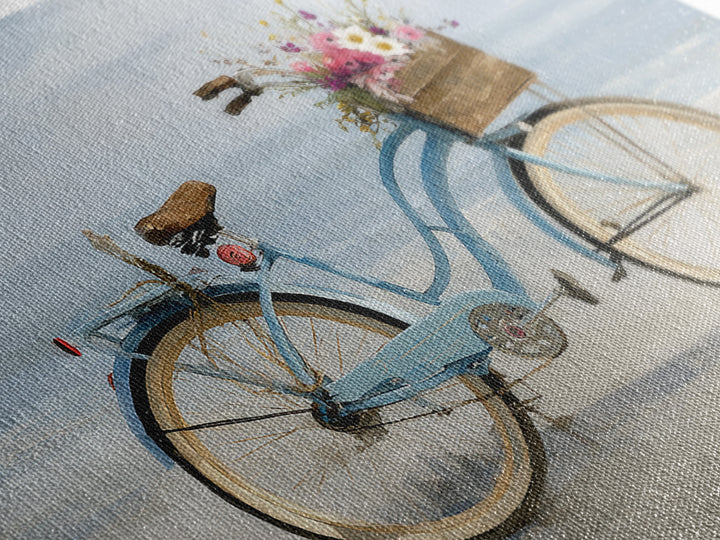 Bright Beach Cruiser Bicycle Canvas Print, Beach Art, Modern Art, Coastal Decor, Oil Painting, Shore, Luxury Decor, Art Print, BEA-3x2-51