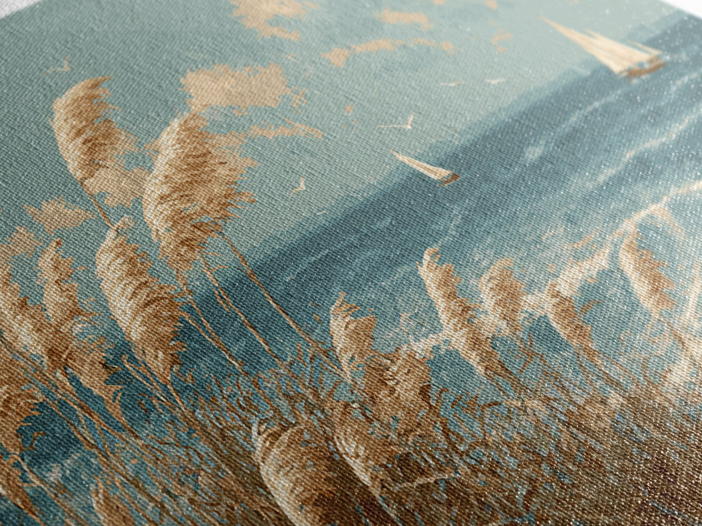 Sea Oats Swaying Framed Canvas Print, Beach Art, Beach Wall Art, Coastal Decor, Fine Art, Shore, Art Print, Room Decor, BEA-3x2-81