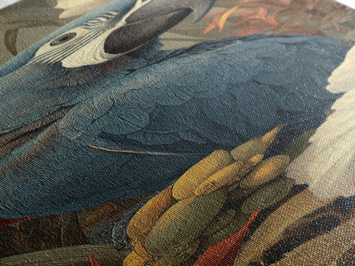 Parrot Among Tropical Leaves and Fruit Canvas Print, Bird Art, Bird Wall Art, Living Room Decor, Fine Art, Flight, Art Print, BIR-1x3-49
