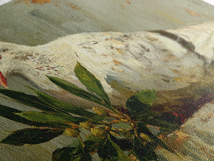 White Dove with Olive Branch and Calm Framed Canvas Print, Bird Art, Art Print, Living Room Decor, Watercolor Art, Flight, BIR-2x1-12