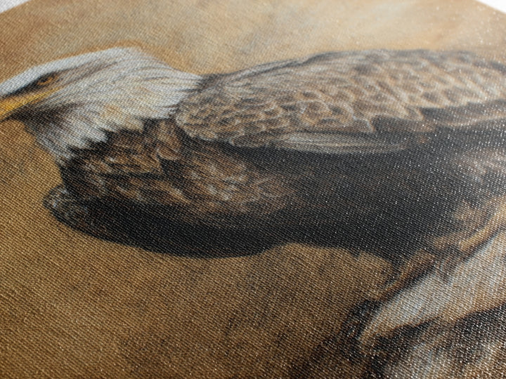 Eagle Portrait with Dramatic Mountain Wind Framed Canvas Print, Bird Art, Art Deco, Living Room Decor, Oil Painting, Flight, BIR-2x3-20