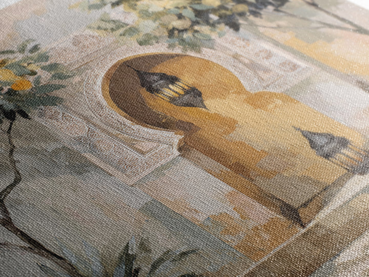 Hand Painted Moroccan Arch Framed Canvas Print, Boho Art, Statement Artwork, Living Room Decor, Fine Art, Bohemian, Art Prints, BOH-1x1-67