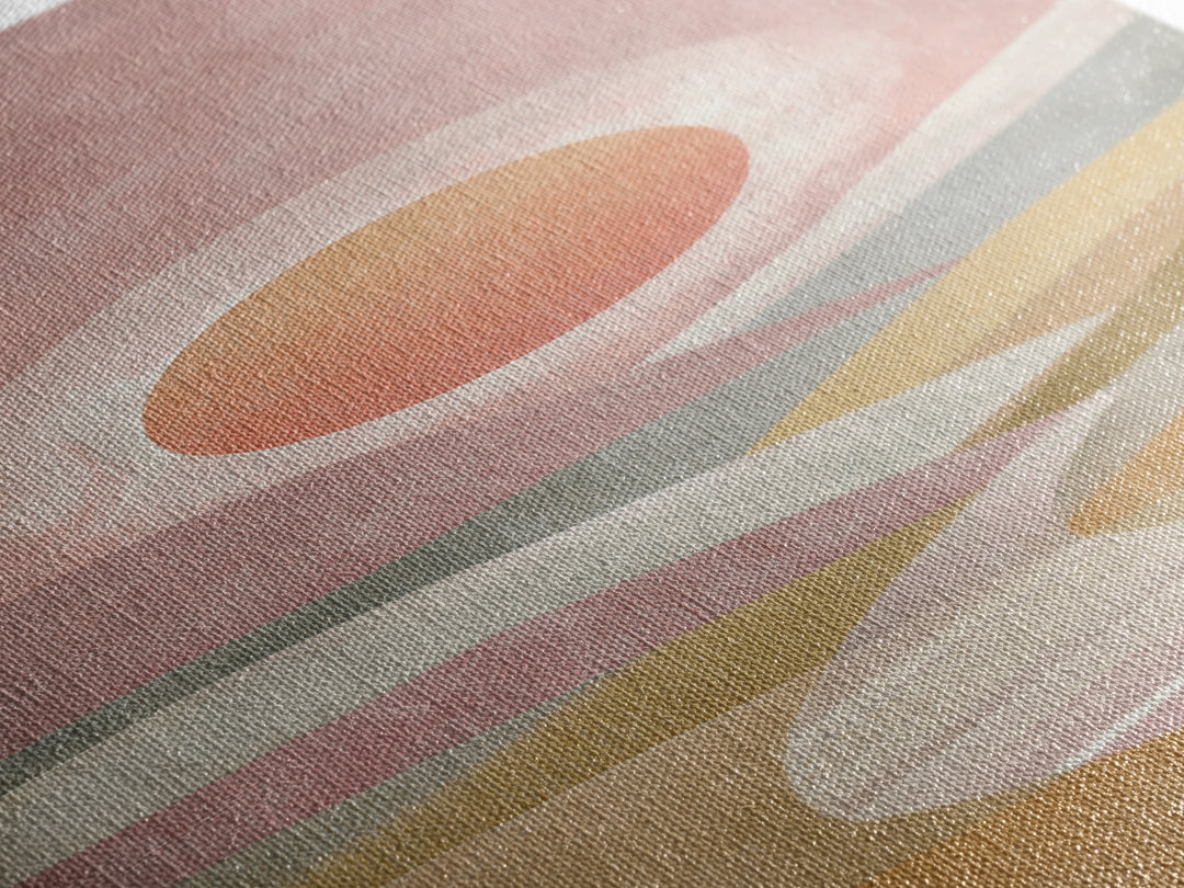 Sunrise over Rolling Dunes in Muted Peach Canvas Print, Boho Art, Wall Art Print, Living Room Decor, Fine Art, Bohemian, BOH-1x3-33