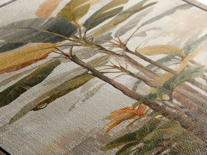 Terracotta Palm Leaves Canvas Print, Boho Art, Art Deco, Living Room Decor, Fine Art, Bohemian, Modern Wall Art, Boho Decor, BOH-1x3-65