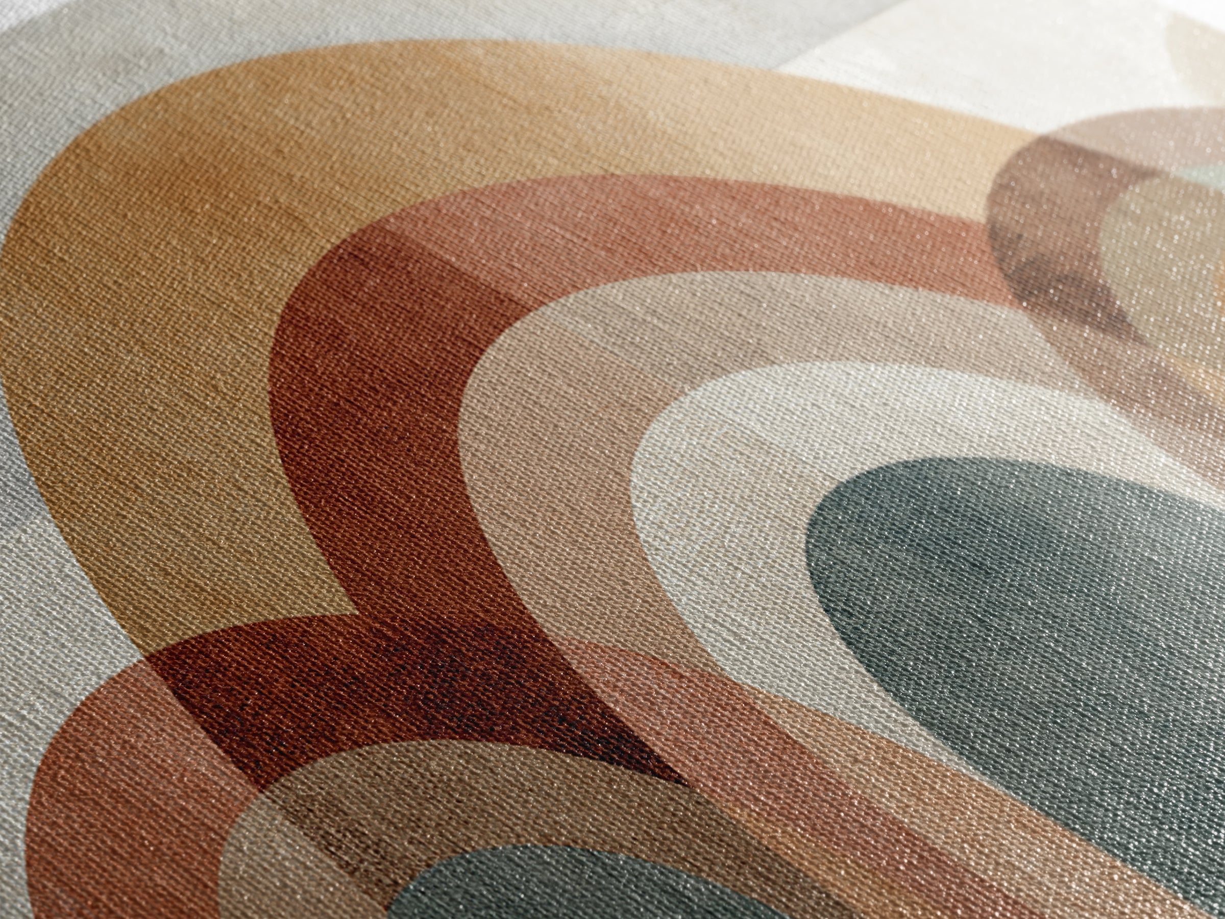 Neutral Rainbow Arches Canvas Print, Boho Art, Canvas Art, Living Room Decor, Abstract Art, Bohemian, Wall Art Set, BOH-2x1-47