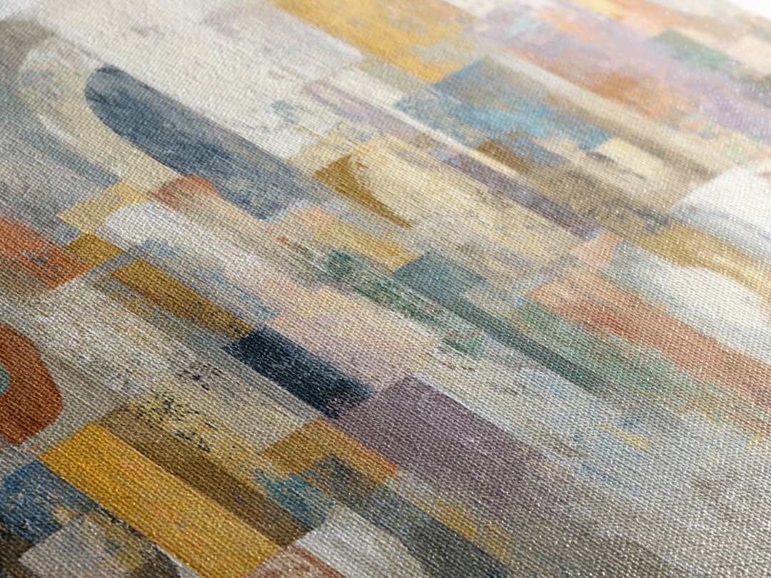 Tribal Neutral Pattern Canvas Print, Boho Art, Mid Century Modern, Living Room Decor, Fine Art, Bohemian, Boho Wall Art, BOH-2x1-58