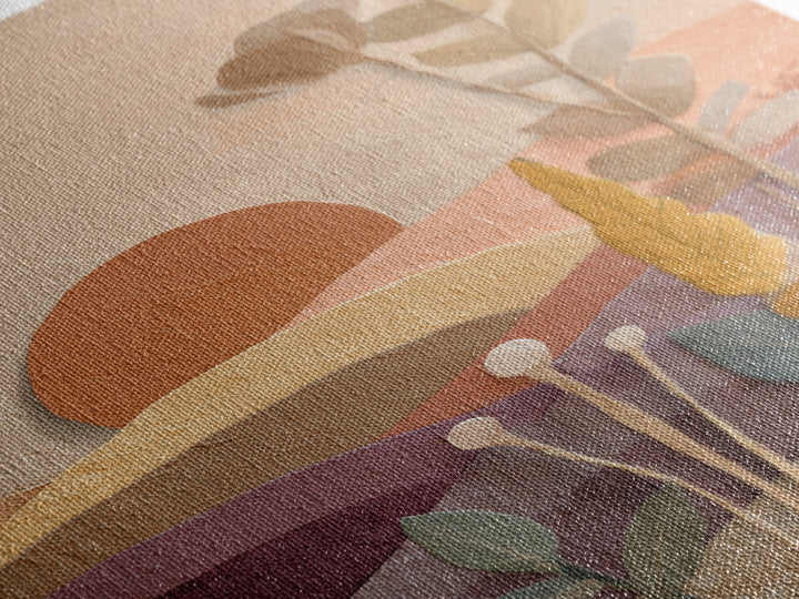 Sunrise over Rolling Dunes in Muted Peach Canvas Print, Boho Art, Wall Print, Living Room Decor, Bohemian, Minimalist Decor, BOH-2x3-77