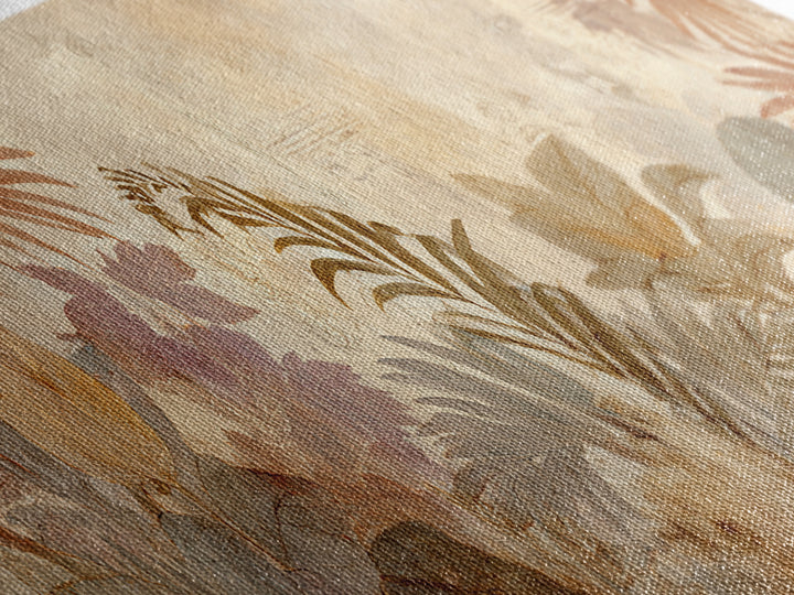 Terracotta Palm Leaves Canvas Print, Boho Art, Neutral Decor, Living Room Decor, Fine Art, Bohemian, Wall Decor, Prints, BOH-3x1-21