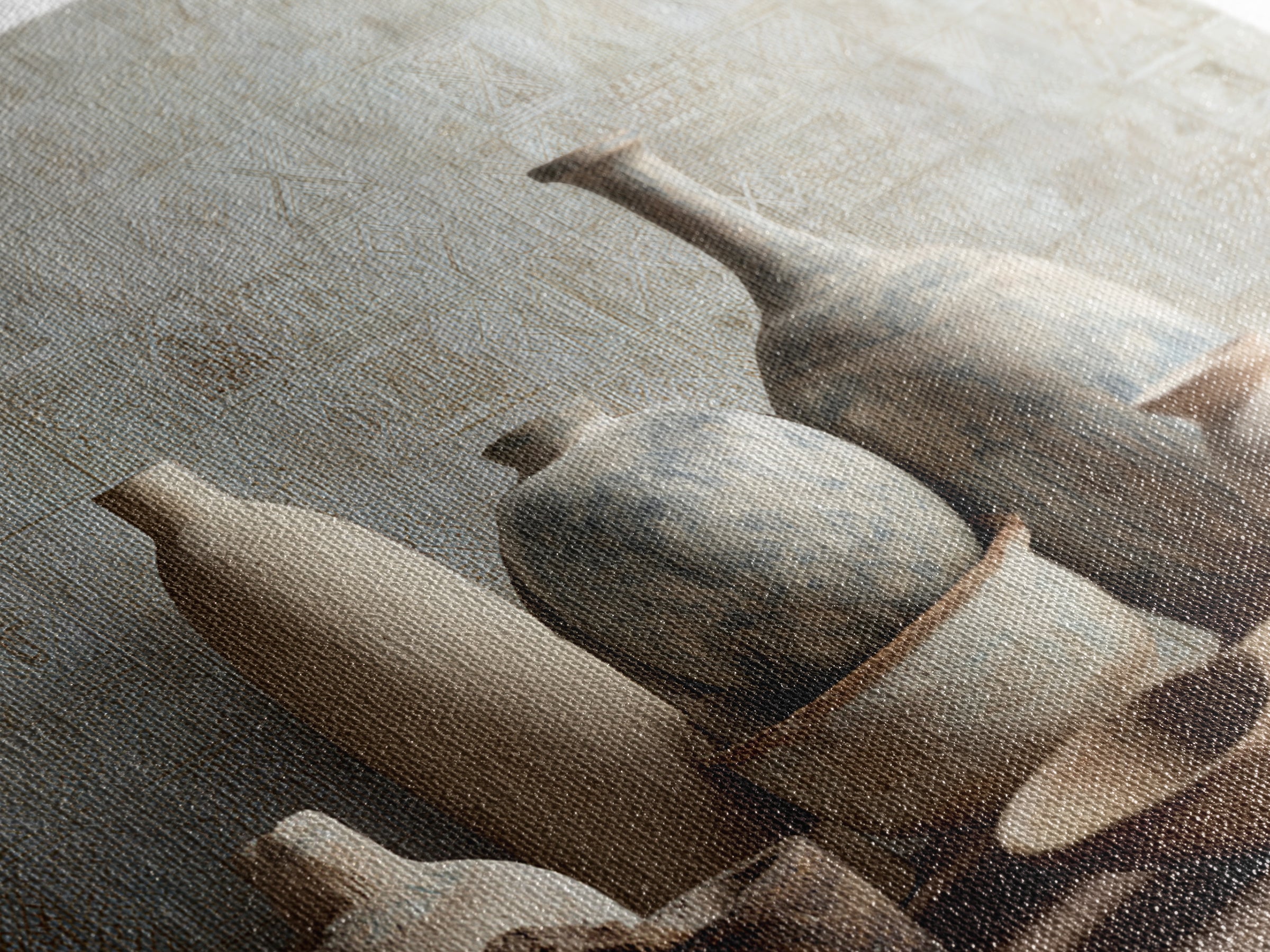 Tribal Neutral Pattern Canvas Print, Boho Art, Modern Wall Art, Living Room Decor, Fine Art, Bohemian, Textured Painting, BOH-3x2-66