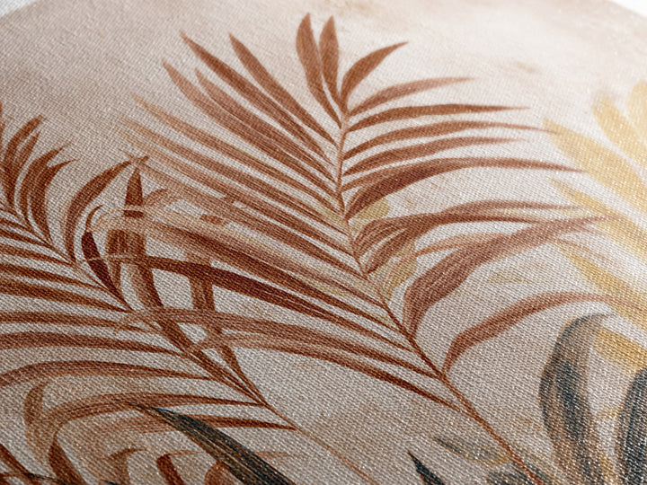 Terracotta Palm Leaves Framed Canvas Print, Boho Art, Wall Art Set, Living Room Decor, Fine Art, Bohemian, Home Decor, BOH-3x2-9