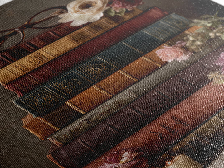 Classic Book Spine Pattern Framed Canvas Print, Bookstore Art, Boho Decor, Bookstore Decor, Fine Art, Literary, Printable Art, BOO-2x3-52