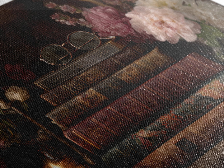 Classic Book Spine Pattern Framed Canvas Print, Bookstore Art, Luxury Decor, Bookstore Decor, Fine Art, Literary, Pink Wall Art, BOO-3x2-96