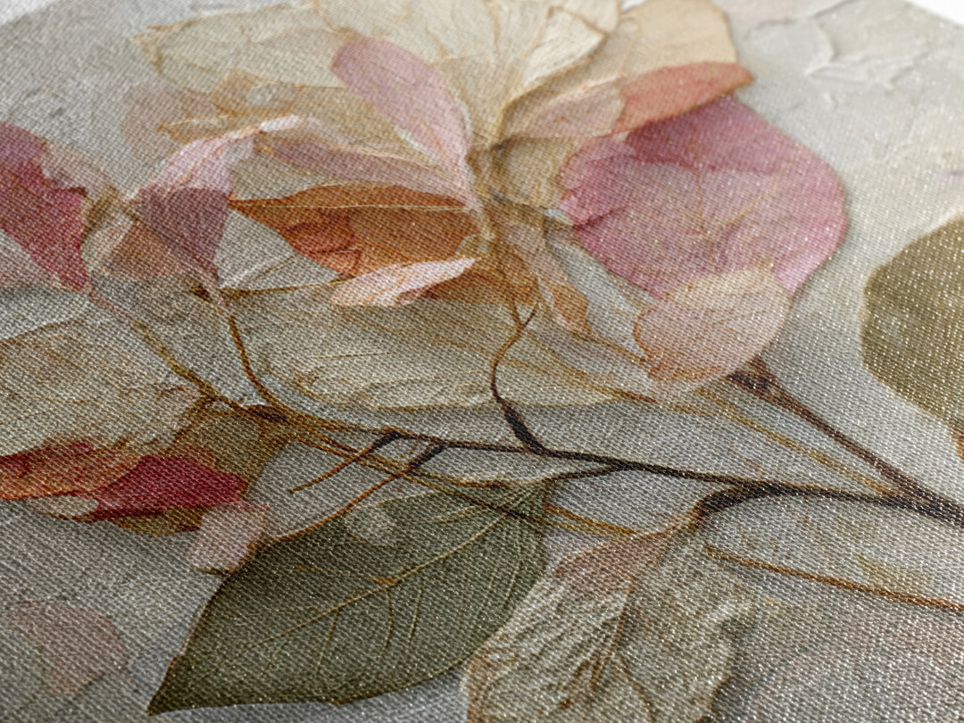 Autumn Leaves Specimen Collection Framed Canvas Print, Botanical Art, Whimsical Decor, Living Room Decor, Oil Painting, Botanic, BOT-1x1-68