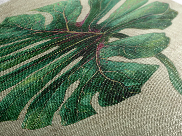 Oversized Monstera Leaf Canvas Print, Botanical Art, Gallery Decor, Living Room Decor, Fine Art, Botanic, Wall Art, Home Decor, BOT-1x3-14