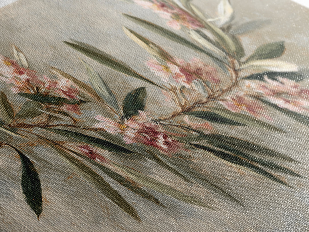 Single Olive Branch Framed Canvas Print, Botanical Art, Digital Wall Art, Living Room Decor, Oil Painting, Botanic, BOT-2x1-3