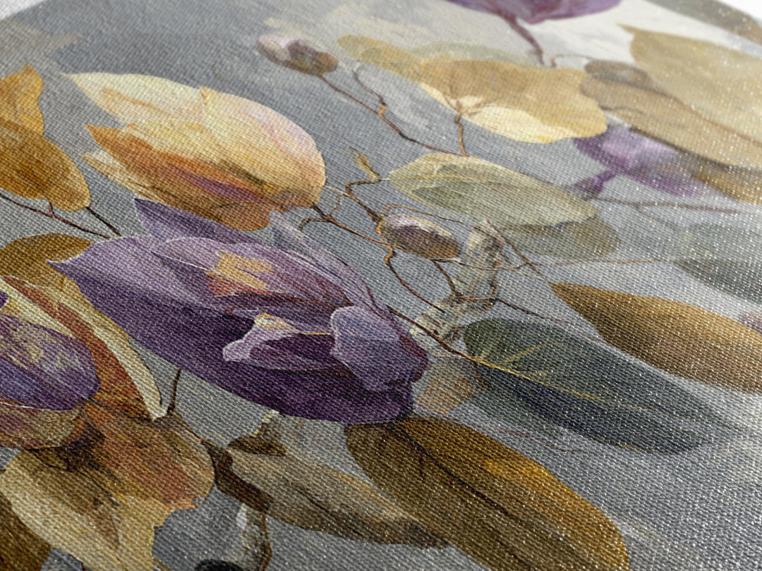 Autumn Leaves Specimen Collection Canvas Print, Botanical Art, Printable Wall Art, Living Room Decor, Oil Painting, Botanic, BOT-2x1-64