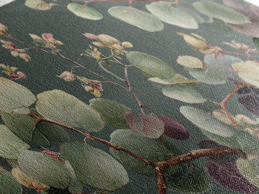 Eucalyptus Stems in Soft Sage Tones Framed Canvas Print, Botanical Art, Print, Living Room Decor, Watercolor Art, Botanic, BOT-2x1-7