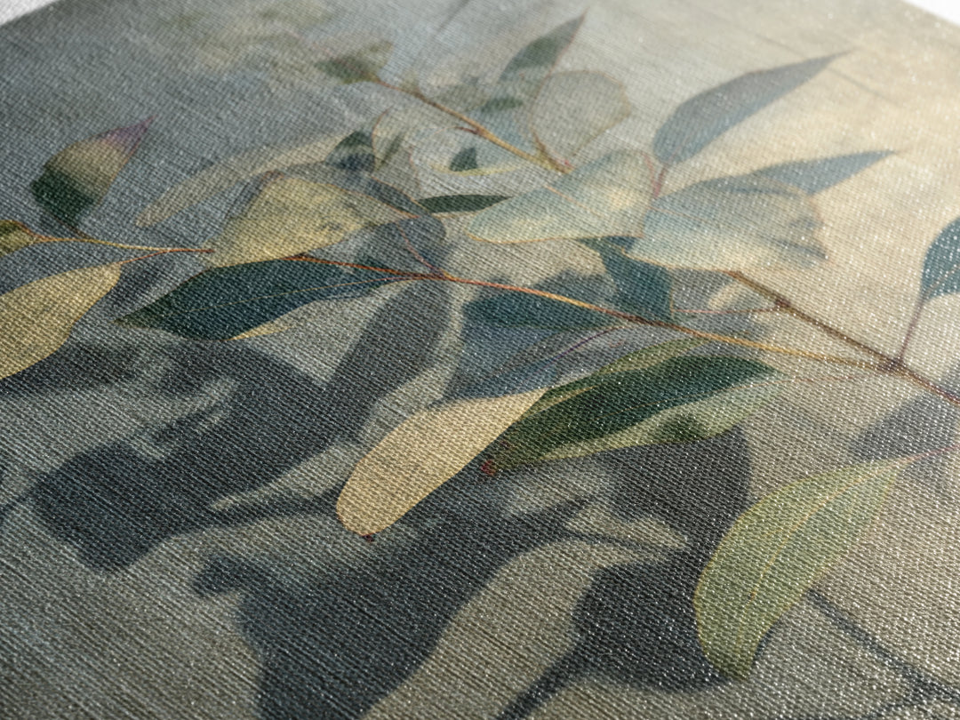 Eucalyptus Stems in Soft Sage Tones Framed Canvas Print, Botanical Art, Home Gift, Living Room Decor, Fine Art, Botanic, BOT-2x3-43