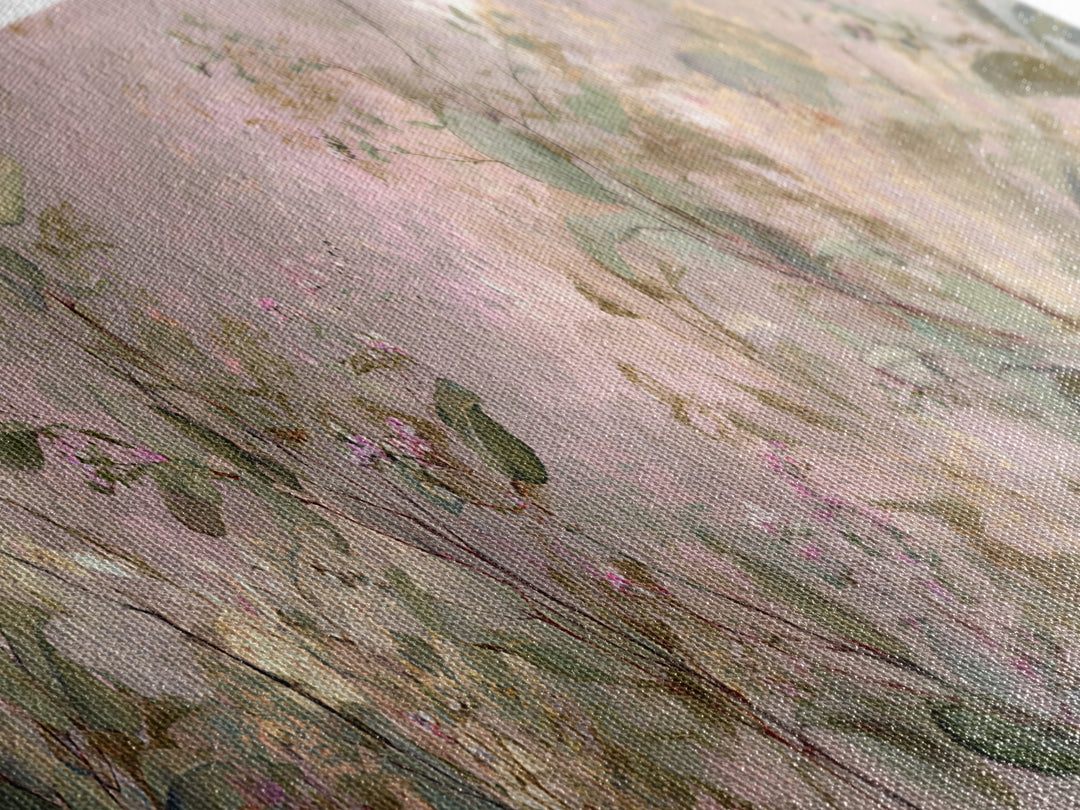 Eucalyptus Stems in Soft Sage Tones Framed Canvas Print, Botanical Art, Textured Painting, Living Room Decor, Fine Art, Botanic, BOT-3x1-27