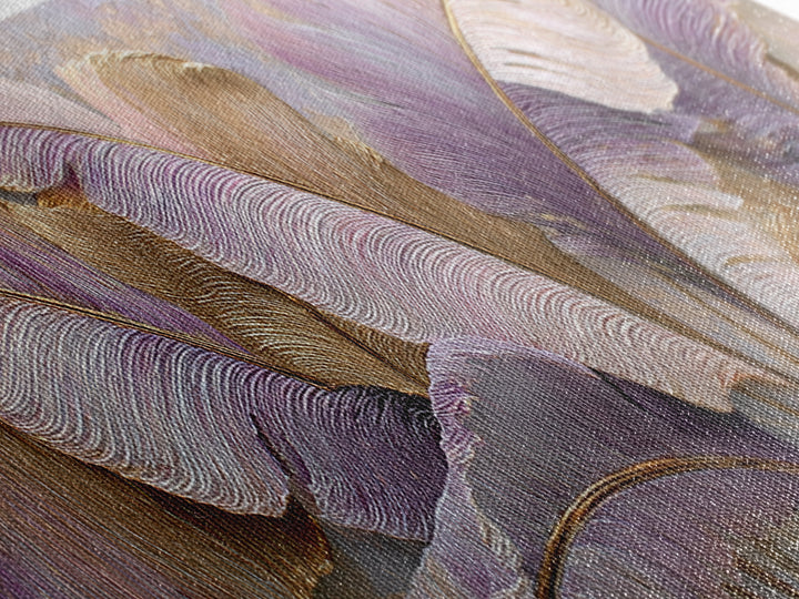 Tropical Banana Leaf Painted Canvas Print, Botanical Art, Textured Painting, Living Room Decor, Fine Art, Botanic, BOT-3x1-96